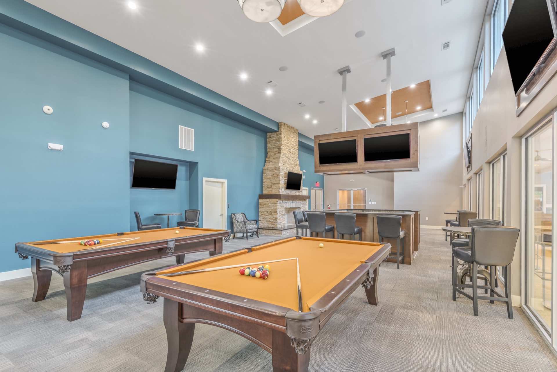 enjoy a game of billiards in the community room