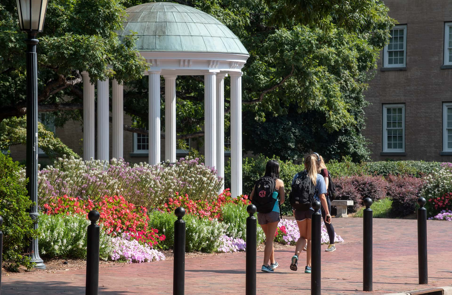 students walking on a campus